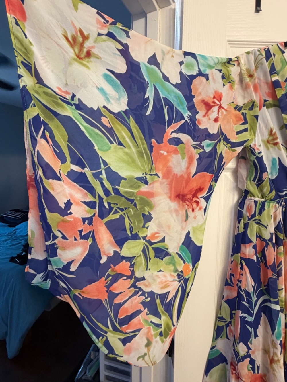 Meghan Los Angeles Tropical Sunset Dress - Size M - Picture 5 of 6